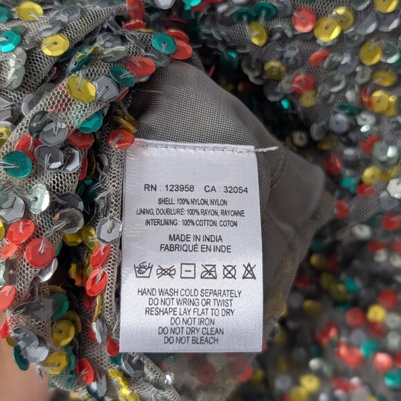 Anthropologie Sequin Pencil Skirt - Carnation Lily Lily Rose, Multicolored Sz 4 - Picture 7 of 16